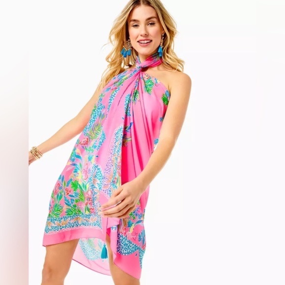 Lilly Pulitzer Pareo Coverup in "Havana Pink Casa Jaguar Engineered" - N… - Picture 4 of 6